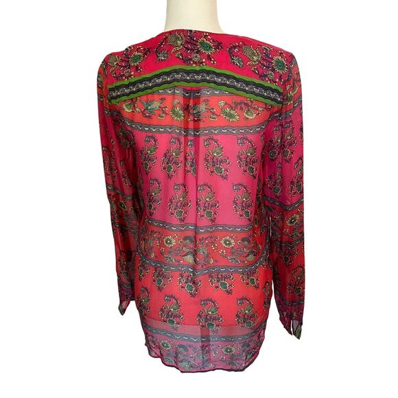 Hale Bob Skye Silk Top size small 100% Silk Jewel Embellished - Picture 4 of 7